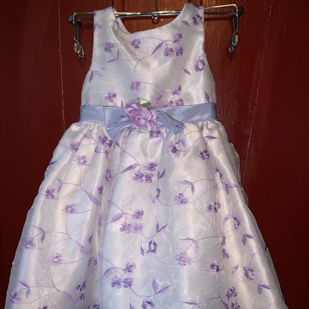 White and Lavender Party dress